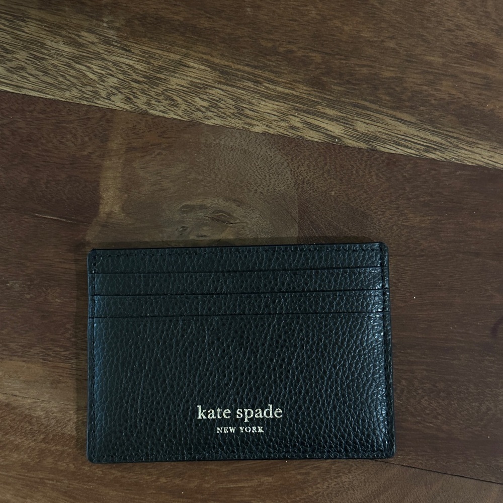 Kate spade black leather cardholder